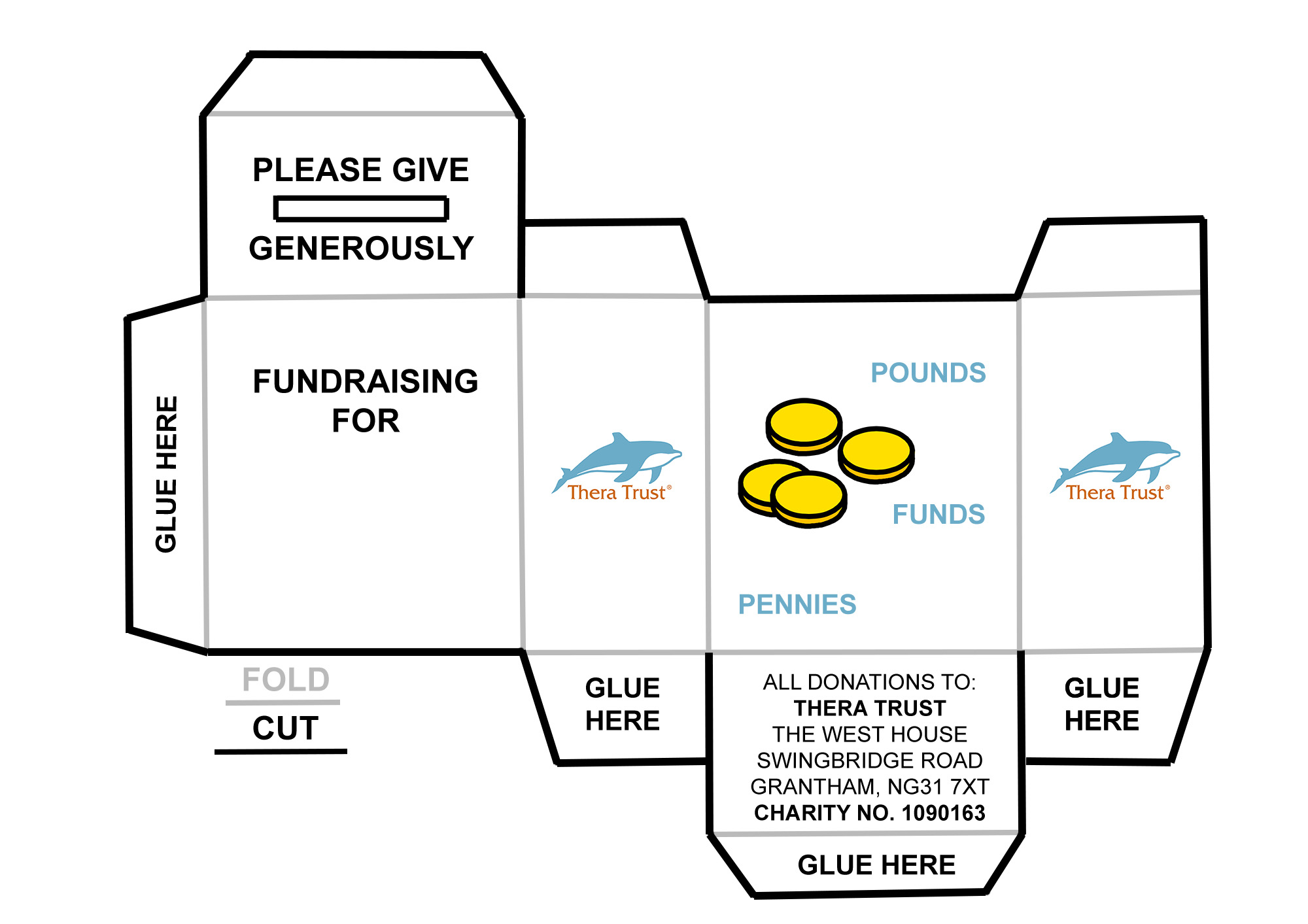 donation box template thera trust