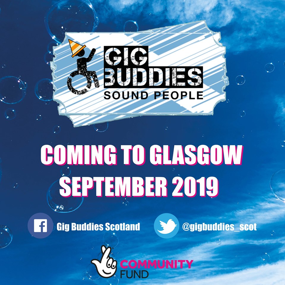 Gig Buddies Scotland coming to Glasgow September 2019 Thera Trust